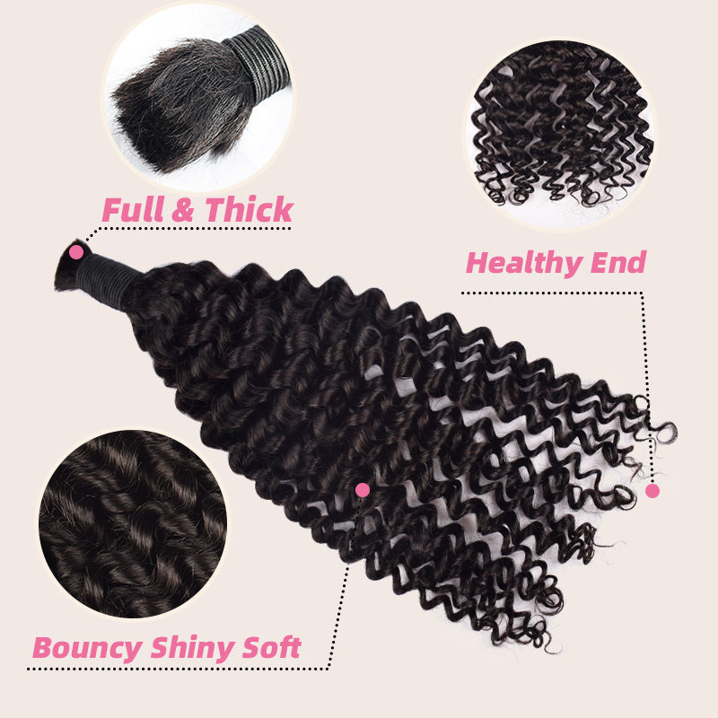 Deep wave hair bulk for braiding 7