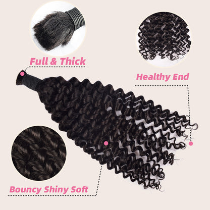 Deep wave hair bulk for braiding 7