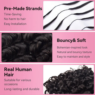 Italian Curly Crochet Human Hair Extensions CVOHAIR