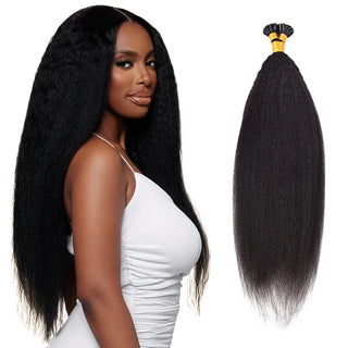 Kinky Straight U-Tip Hair Extensions Free Shipping 100% Real Human Hair 100g CVOHAIR
