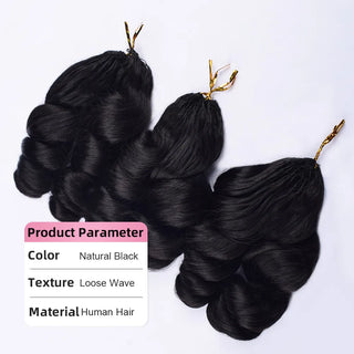 Loose Wave Crochet Human Hair Extensions CVOHAIR