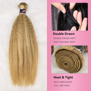 P27/30 Kinky Straight 10A Human Hair Bundles CVOHAIR