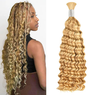 #P27/613 Deep Wave Bohemian Human Hair For Braiding CVOHAIR