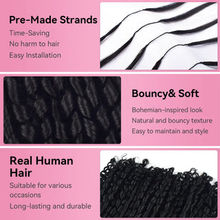 Pissy Curly Crochet 100% Human Hair Hair Extensions CVOHAIR