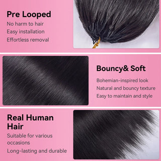 Straight Crochet Human Hair Extensions CVOHAIR