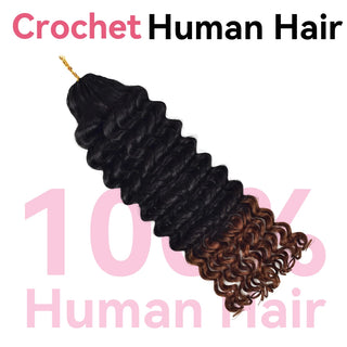 T1B/30 Deep Wave Miracle Knots Crochet Human Hair Extensions CVOHAIR
