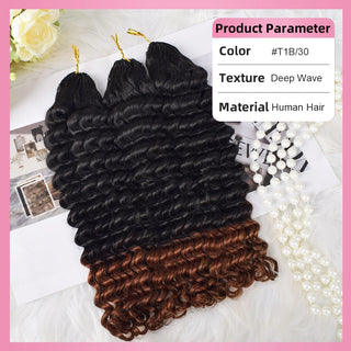 T1B/30 Deep Wave Miracle Knots Crochet Human Hair Extensions CVOHAIR