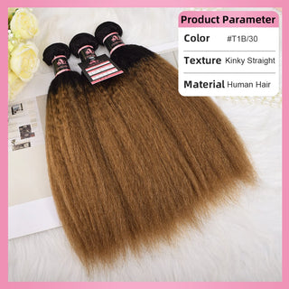 T1B/30 Kinky Straight 10A Human Hair Bundles CVOHAIR
