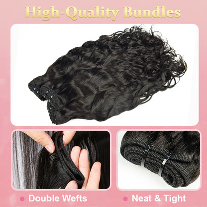 CVOHAIR Water Wave Human Hair Bundles Brazilian Virgin Hair Bundles Weave Hair