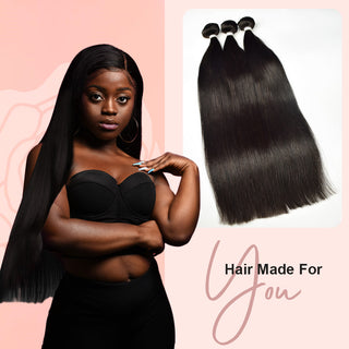 14A Straight 100% Brazilian Virgin Human Hair Weave Bundles CVOHAIR
