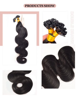 Body Wave U-Tip Hair Extensions Free Shipping 100% Real Human Hair 100g CVOHAIR