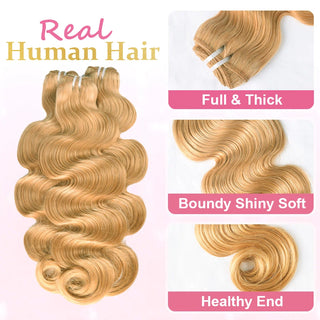 #27 Body Wave 10A Bundles Virgin Hair 100% Unprocessed Weave Human Hair Double Weft CVOHAIR