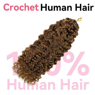 #4 Burmese Curly Crochet Human Hair Extensions CVOHAIR