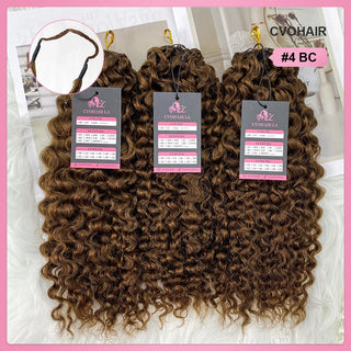 #4 Burmese Curly Crochet Human Hair Extensions CVOHAIR