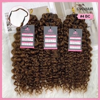 #4 Burmese Curly Miracle Knots Crochet Human Hair Extensions CVOHAIR