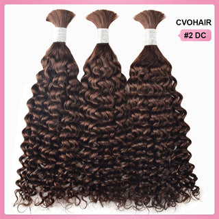 #2 deep curly Hot Braids Bulk 100% Human Hair CVOHAIR