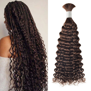 #2 deep curly Hot Braids Bulk 100% Human Hair CVOHAIR