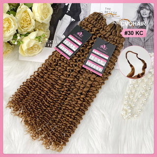 #30 Kinky Curly Crochet Human Hair Extensions CVOHAIR