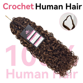 #4 Pixie Curly Crochet Human Hair Extensions CVOHAIR