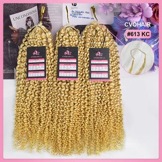 #613 Kinky Curly Crochet Human Hair Extensions CVOHAIR