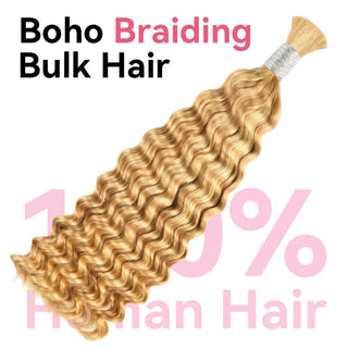 #P27/613 Deep Wave Bohemian Human Hair For Braiding CVOHAIR