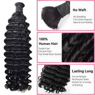 Deep Wave Best Human Hair For Braiding CVOHAIR