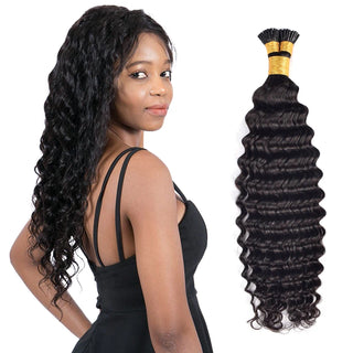 Deep Wave I Tip Free Shipping Hair Extensions 100% Real Human Hair 100g CVOHAIR