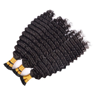Deep Wave I Tip Free Shipping Hair Extensions 100% Real Human Hair 100g CVOHAIR