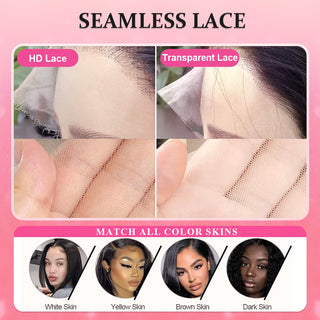 Loose Wave #1B HD Lace Closure Human Hair Cvohair