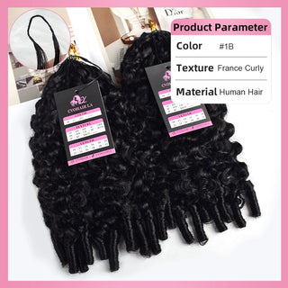 France Curly 100% Crochet Human Hair Hair Extensions CVOHAIR