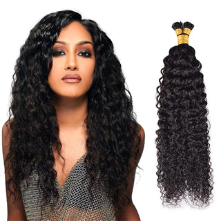 Italian Curly I Tip Free Shipping Hair Extensions 100% Real Human Hair 100g CVOHAIR