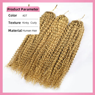 #27 Kinky Curly Crochet Human Hair Extensions CVOHAIR