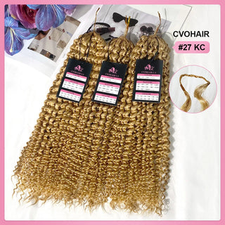 #27 Kinky Curly Crochet Human Hair Extensions CVOHAIR