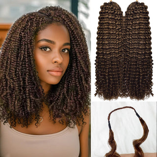 #4 Kinky Curly Crochet Human Hair Extensions CVOHAIR