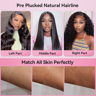 Kinky Curly Transparent Lace Frontal Wigs Human Hair 180% Density Pre Plucked With Baby Hair CVOHAIR
