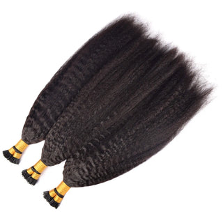 Kinky Straight I Tip Free Shipping Hair Extensions 100% Real Human Hair 100g CVOHAIR