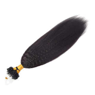 Natural Black Kinky Straight Free Shipping Mirco Ring Hair Extension 100% Real Human Hair CVOHAIR