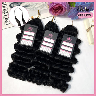 Loose Deep Wave Crochet Human Hair Extensions CVOHAIR