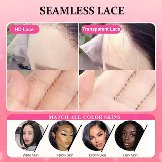 Loose Wave #1B HD Lace Closure Human Hair Cvohair