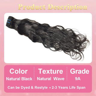 #1B Natural Wave Human Hair Bundles Brazilian Virgin Hair Bundles Weave Hair CVOHAIR