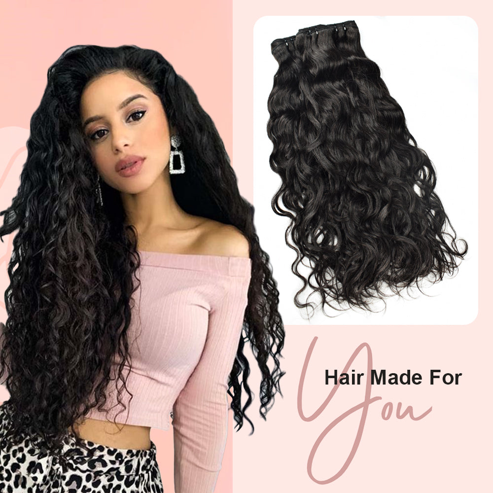 CVOHAIR Water Wave Human Hair Bundles Brazilian Virgin Hair 3 Bundles Weave Hair