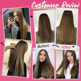 #7 Straight Free Shipping Clip in Hair Extensions Real Human Hair Invisible Lace Clip ins 6Pcs 110G CVOHAIR