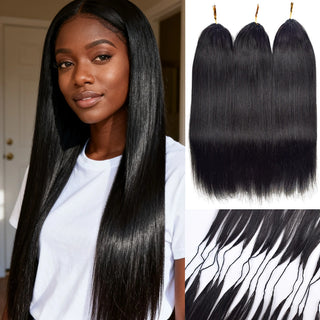 Straight Miracle Knots Crochet Human Hair Extensions CVOHAIR